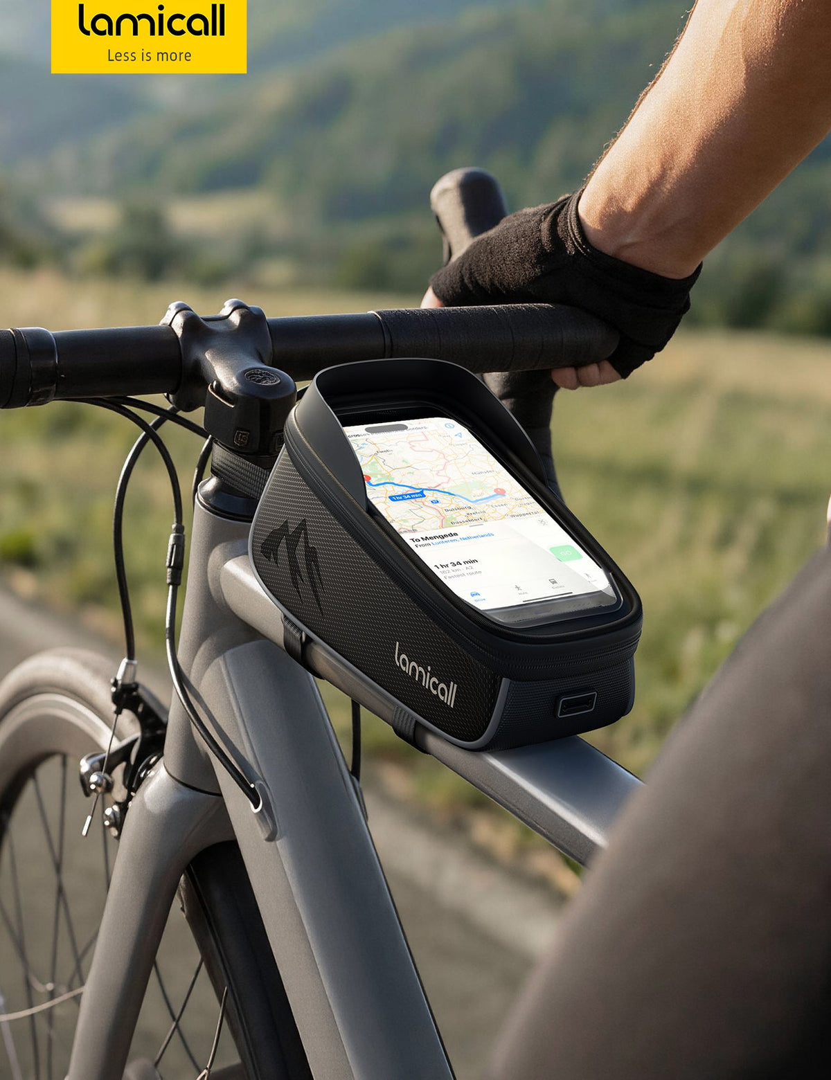 Bike Frame Bag Waterproof Bike Phone Bag 1.6L