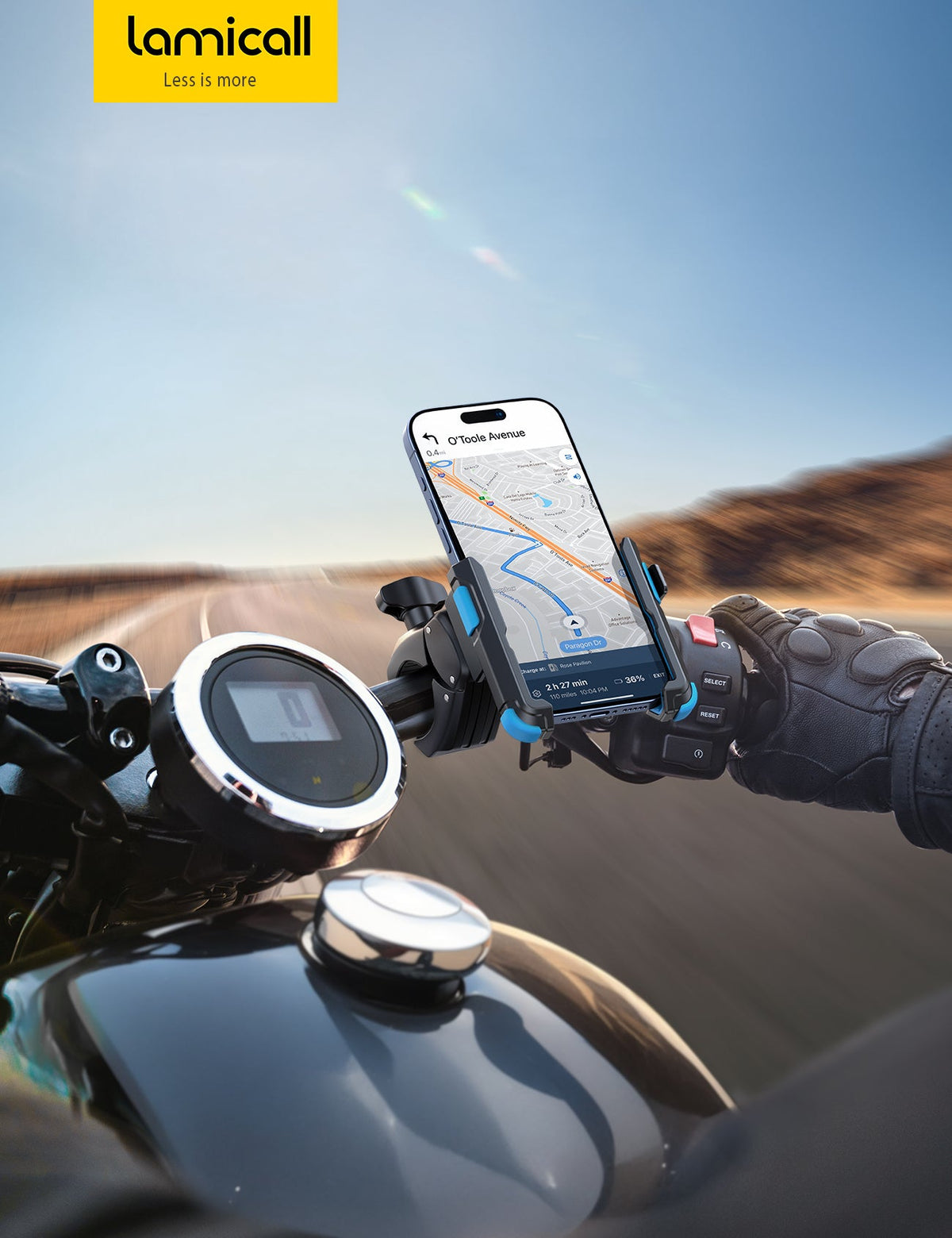 Bike Phone Mount Scooter Handlebar Clip