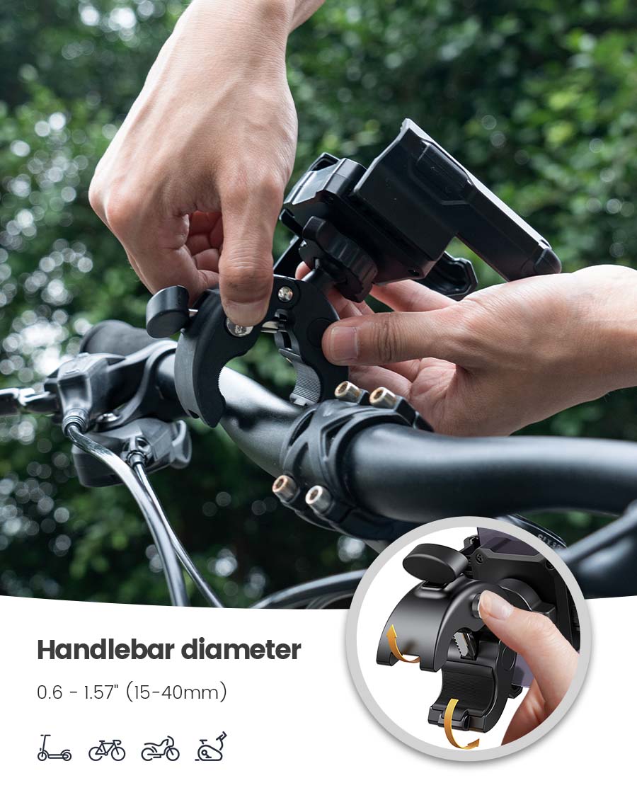 Bike Phone Holder for E-Bikes & Scooters