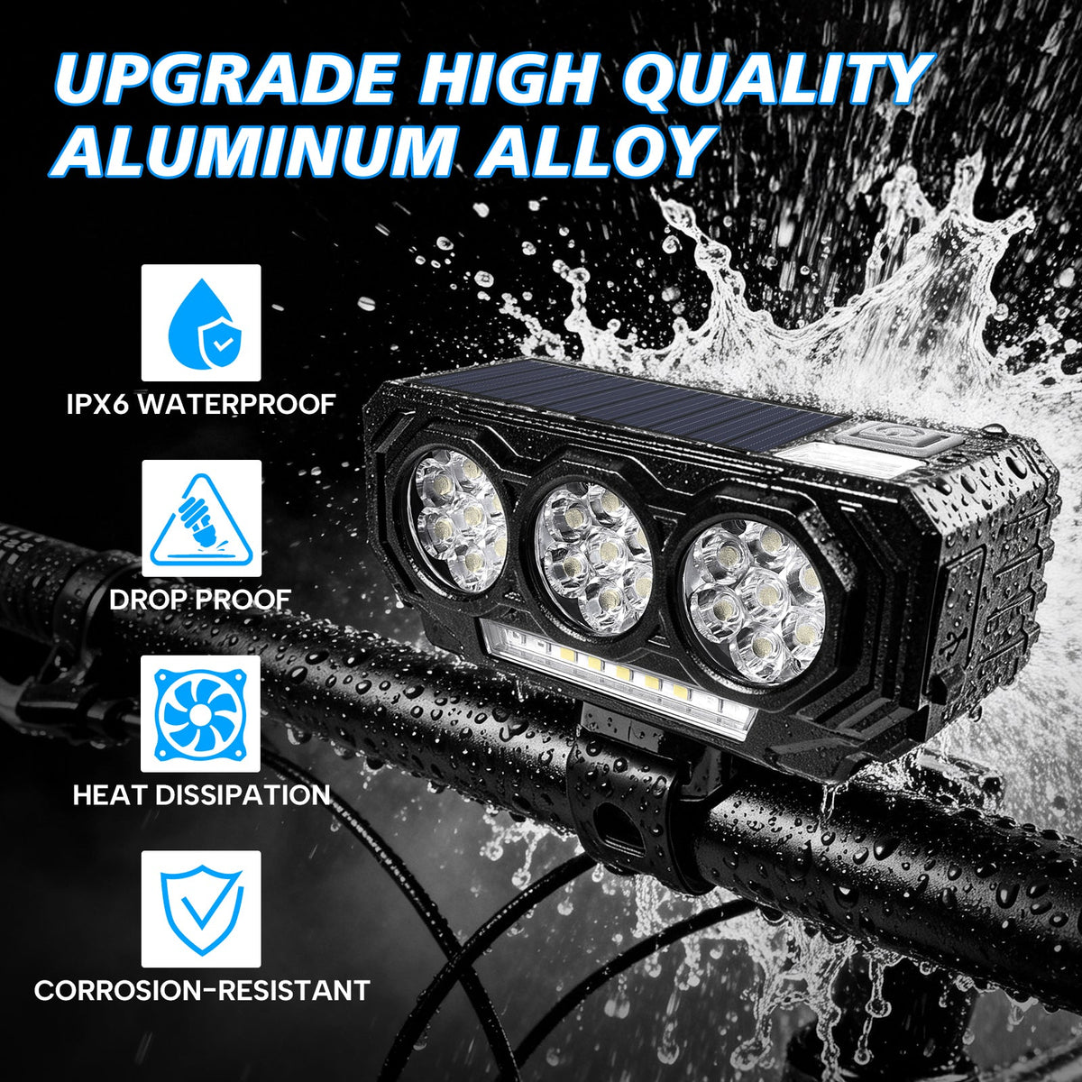 21 LED Headlight With Solar