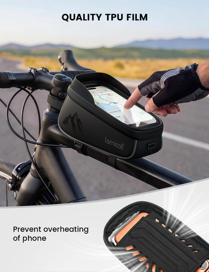 Bike Frame Bag Waterproof Bike Phone Bag 1.6L