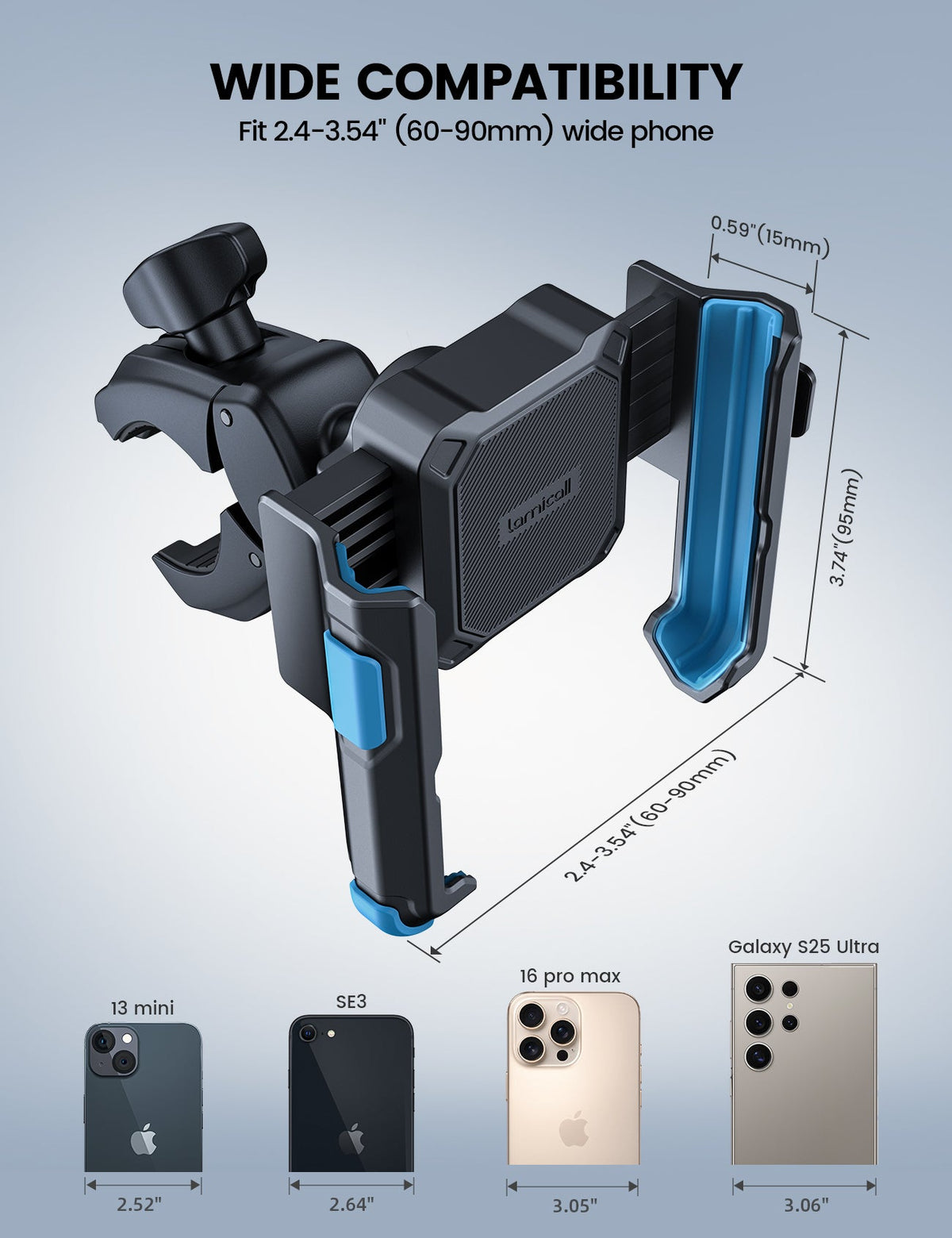 Bike Phone Mount Scooter Handlebar Clip