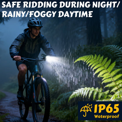 1200/1500 Lumen bike headlight with 5 modes, battery